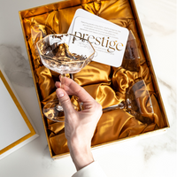 Prestige Coupe Cocktail Glasses with Gold Rims