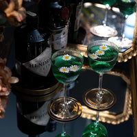 Art Deco Nick and Nora Coupe Glasses Gift Set of 4 – packaging unboxing detail
