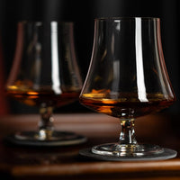 Brandy and Cognac Crystal Snifter Glasses Gift Set of 2 – detail of hand-polished crystal rim