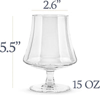Brandy and Cognac Crystal Snifter Glasses Gift Set of 2 – styled flat lay for celebrations