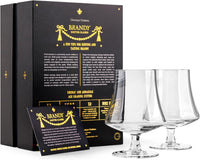 Brandy and Cognac Crystal Snifter Glasses Gift Set of 2 – set scale and proportions