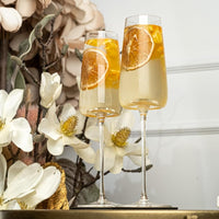 Crystal Prosecco and Champagne Flute Glasses Gift Set of 2 – styled gift moment