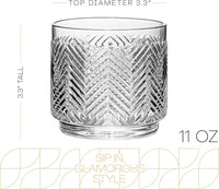 Vintage Flamingo Lowball Cocktail Glasses Tropical Gift Set – styled flat lay for celebrations