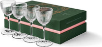 Art Deco Nick and Nora Coupe Glasses Gift Set of 4 – detail of hand-polished crystal rim