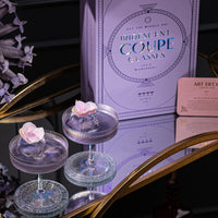 Art Deco Iridescent Champagne and Cocktail Coupe Glasses Gift Set of 4 – cocktail pour styling
