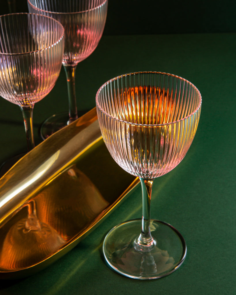 Vintage Art Deco Nick and Nora Coupe Glasses | Set of 4 | 5 oz