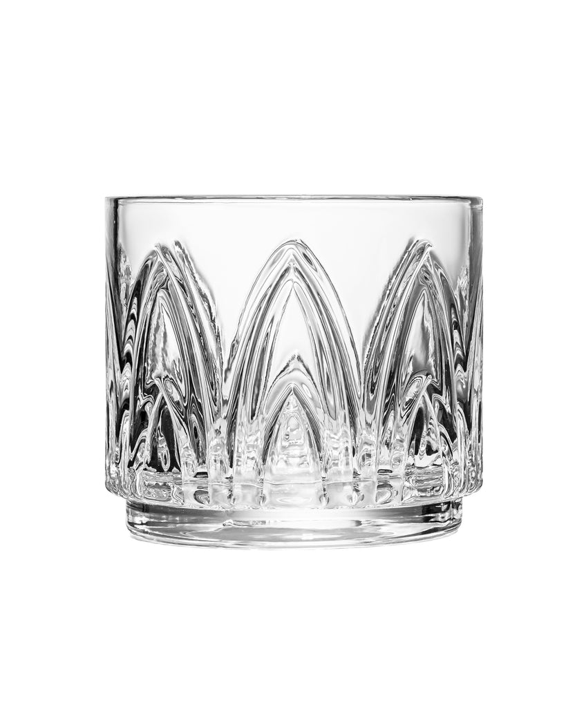Vintage Art Deco Short Tumbler Cocktail Glasses | Set of 4 | 11 oz