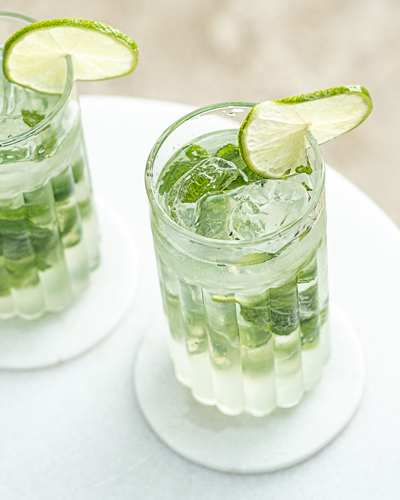 Mykonos Highball Cocktail Glasses | Modern Glassware Collection | Set of 4 | 14 oz