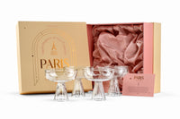 Paris Modern Coupe Cocktail and Champagne Glasses Gift Set of 4 – ready-to-gift signature box