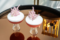 Paris Modern Coupe Cocktail and Champagne Glasses Gift Set of 4 – detail of hand-polished crystal rim