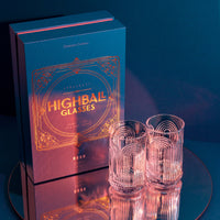 Vintage Art Deco 1920s Highball Glasses Gift Set of 4 – styled flat lay for celebrations