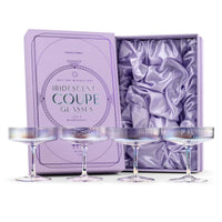 Art Deco Iridescent Coupe Glasses