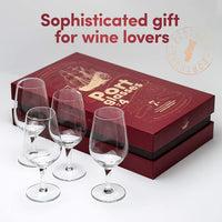Port and Dessert Wine Tulip Crystal Tasting Glasses Gift Set of 4 – styled flat lay for celebrations