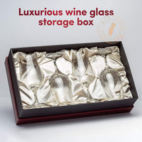 Port and Dessert Wine Tulip Crystal Tasting Glasses Gift Set of 4 – signature gift box closeup with cocktail recipes
