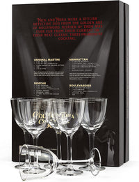 Retro Nick and Nora Coupe Glasses Gift Set of 6 – set scale and proportions