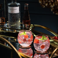 Vintage Art Deco Gin and Tonic Balloon Crystal Glasses Gift Set of 4 – packaging unboxing detail