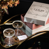 Vintage Art Deco Coupe Glasses Gift Set of 4 – packaging unboxing detail