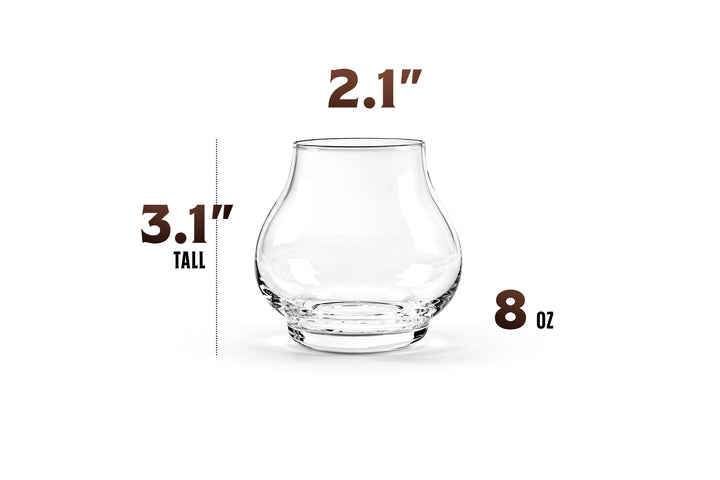Stemless Brandy, Cognac and Armagnac Tasting Glasses