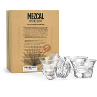 Mezcal Crystal Copita Sipping Glasses Gift Set of 4 – set scale and proportions