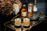 Vintage Art Deco Rocks Lowball Cocktail Glasses Gift Set of 4 – styled gift moment