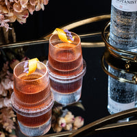 Vintage Art Deco Speakeasy Lowball Glasses Gift Set of 4 – lifestyle hosting shot