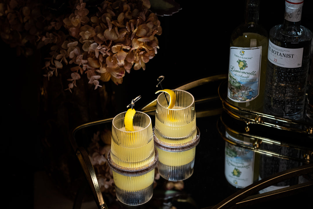 Vintage Art Deco Speakeasy Lowball Glasses | Set of 4 | 9 oz