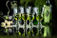 Belle Epoque French Pontarlier Absinthe Bubble Glasses Gift Set of 4 – packaging unboxing detail