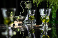 Belle Epoque French Pontarlier Absinthe Bubble Glasses Gift Set of 4 – hosting and entertaining detail
