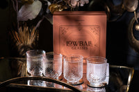 Vintage Art Deco Gatsby Lowball Cocktail Glasses Gift Set of 4 – set scale and proportions