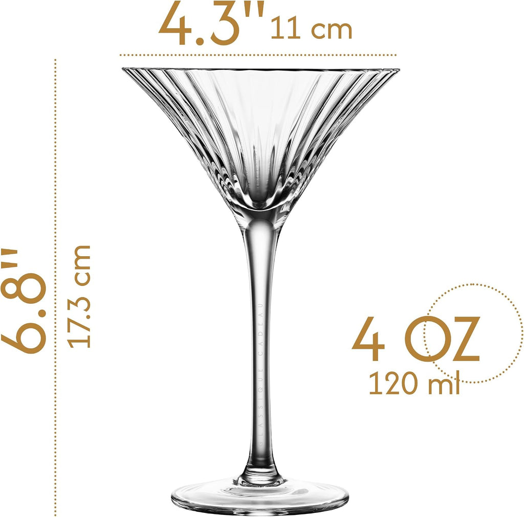 Venus Seashell Martini Cocktail Glasses