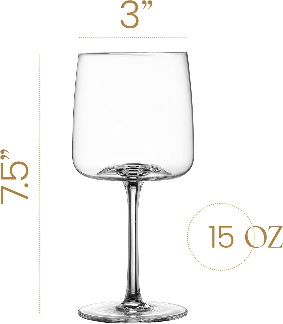 Crystal Aperol Spritz Cocktail Glasses | Set of 2 | 15 oz