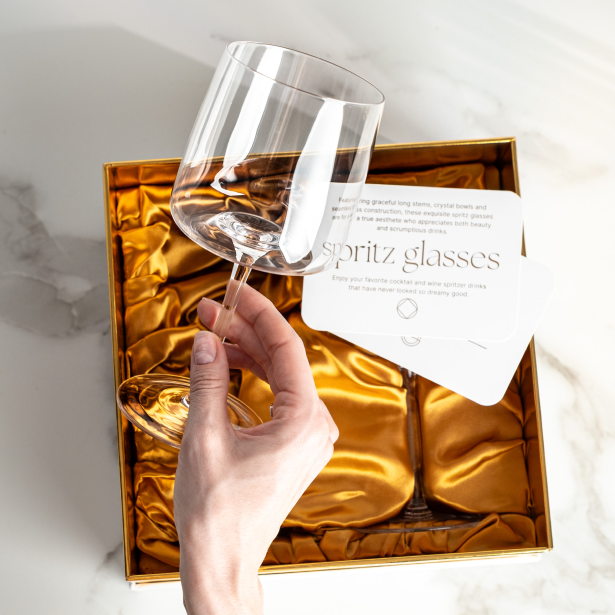 Crystal Aperol Spritz Cocktail Glasses