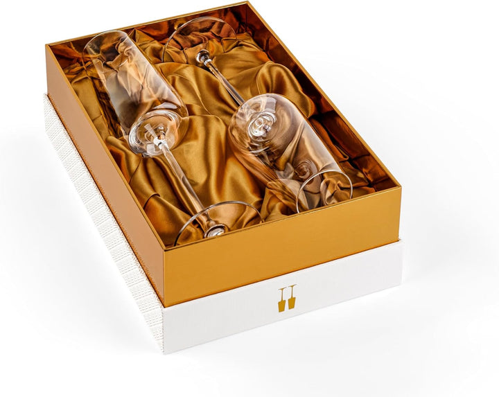 Crystal Prosecco and Champagne Cocktail Glasses | Set of 2 | 7 oz