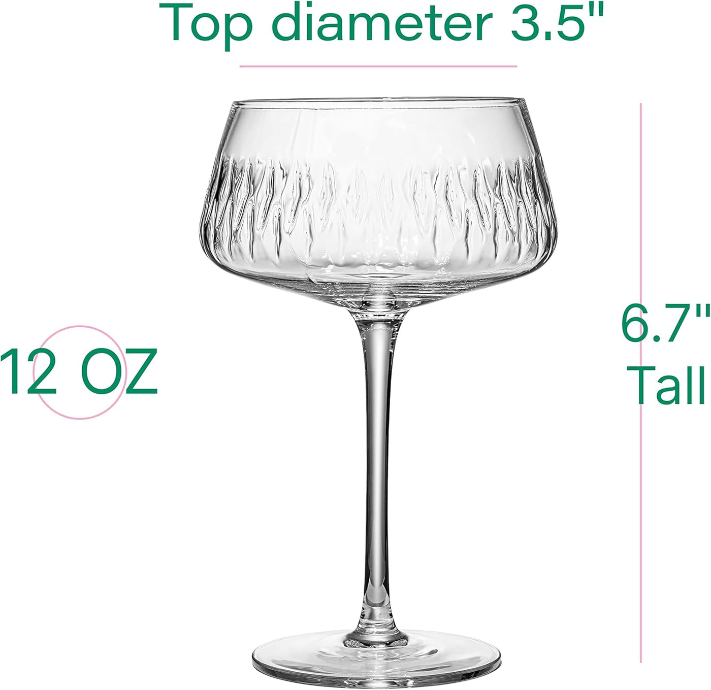 Vintage Flamingo Belle Coupe Glasses Tropical Gift Set of 4 – styled flat lay for celebrations