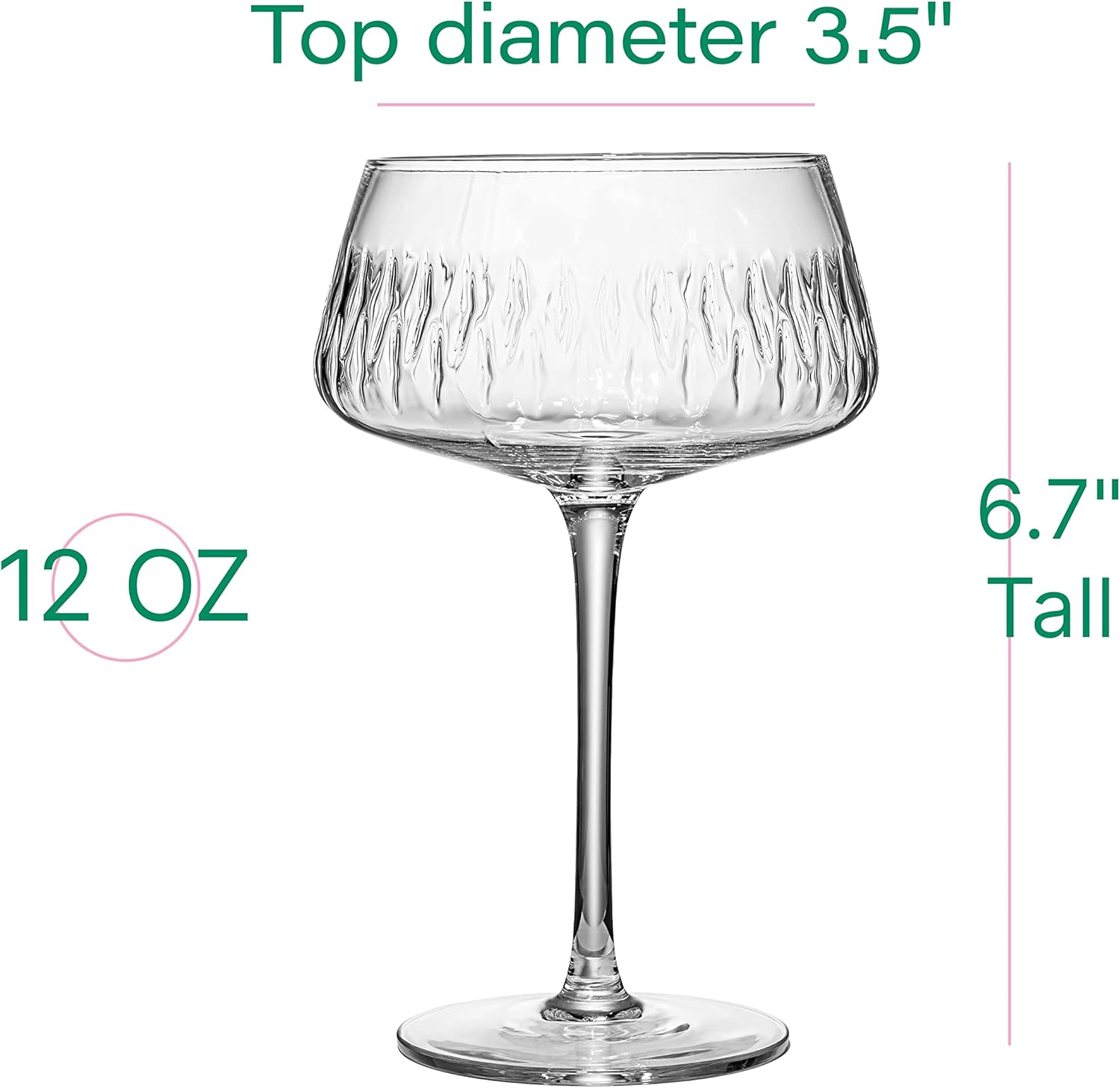 Flamingo Belle Coupe Glasses