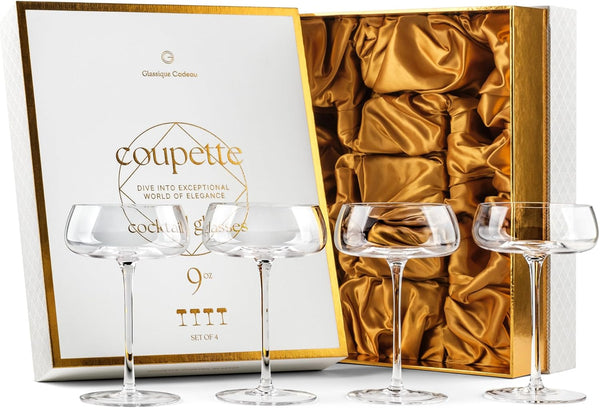 Crystal Cocktail & Champagne Coupette Glasses