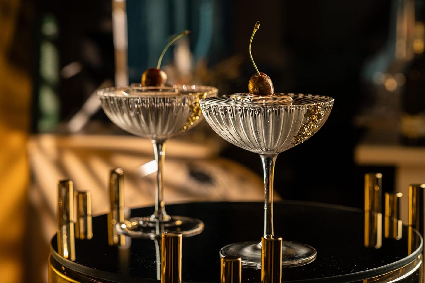 Venus Seashell Coupe Cocktail Glasses Gift Set of 4 – packaging unboxing detail