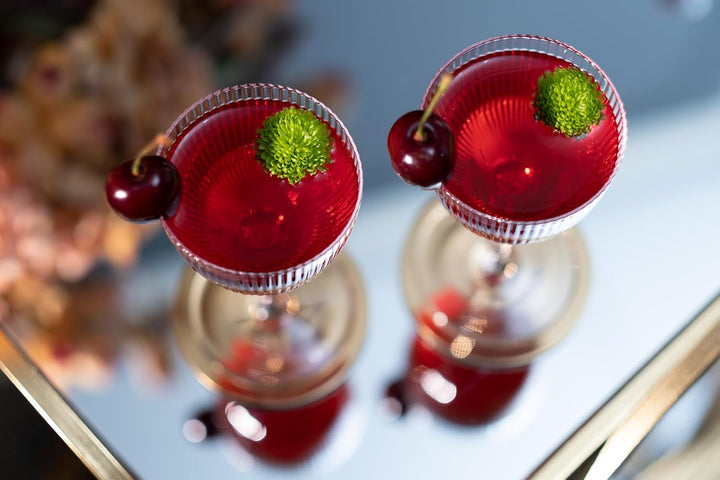 Vintage Art Deco Nick and Nora Coupe Glasses | Set of 4 | 5 oz