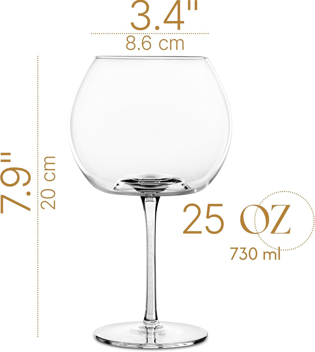 Copa de Balon Gin Goblet Cocktail Glasses | Set of 2 | 25 oz
