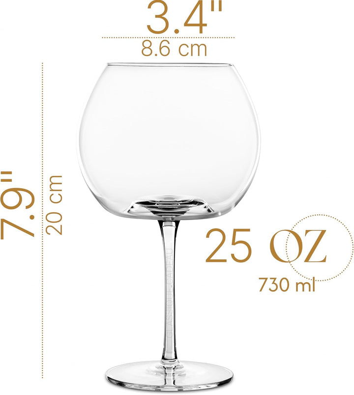 Copa de Balon Gin Goblet Cocktail Glasses | Set of 2 | 25 oz