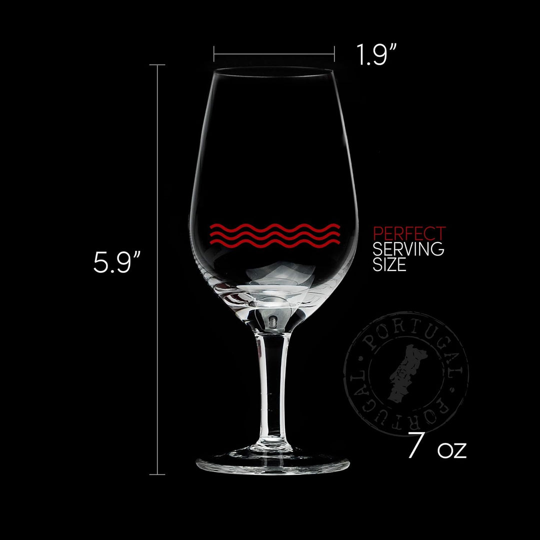 Port, Sherry and Dessert Wine Tasting Glasses | Set of 6 | 7 oz