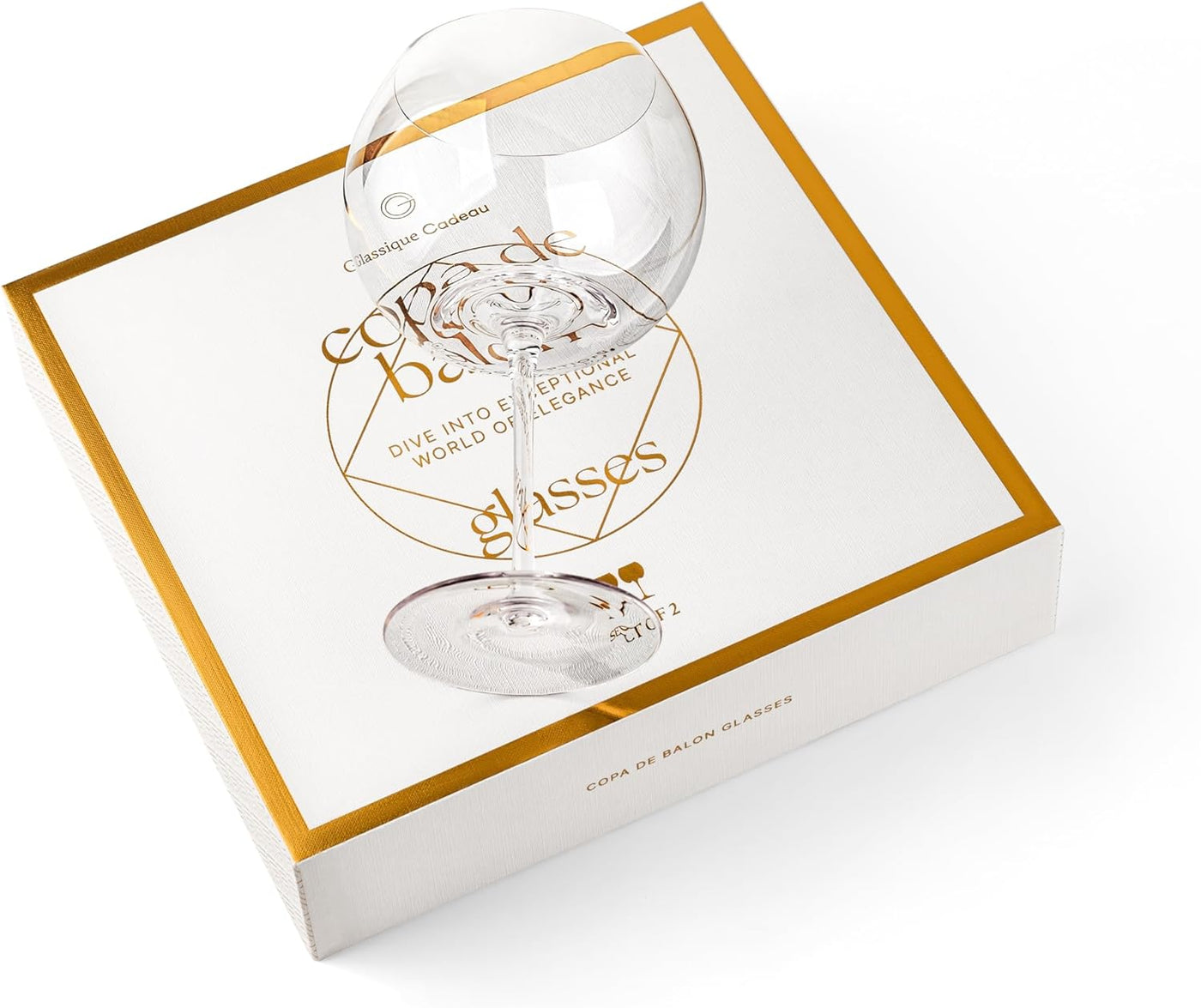 Copa de Balon Spanish Gin Goblet Cocktail Glasses Gift Set of 2 – packaging unboxing detail