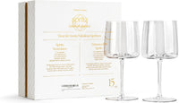 Crystal Aperol Spritz Cocktail Goblet Glasses Gift Set of 2 – styled gift moment