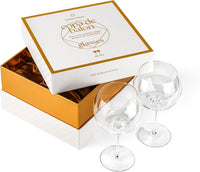 Copa de Balon Spanish Gin Goblet Cocktail Glasses Gift Set of 2 – detail of hand-polished crystal rim