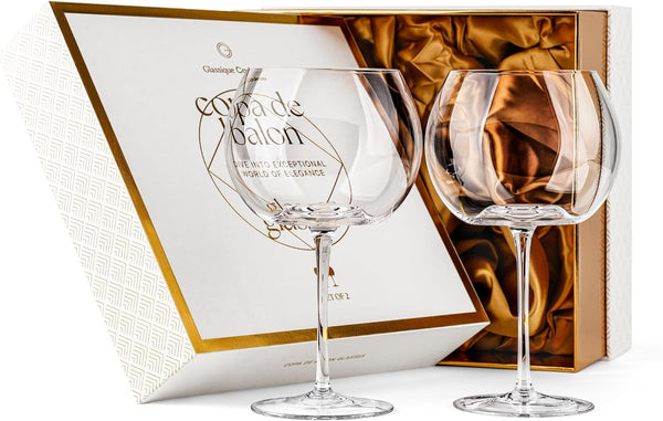 Copa de Balon Spanish Gin Goblet Cocktail Glasses Gift Set of 2 – ready-to-gift signature box