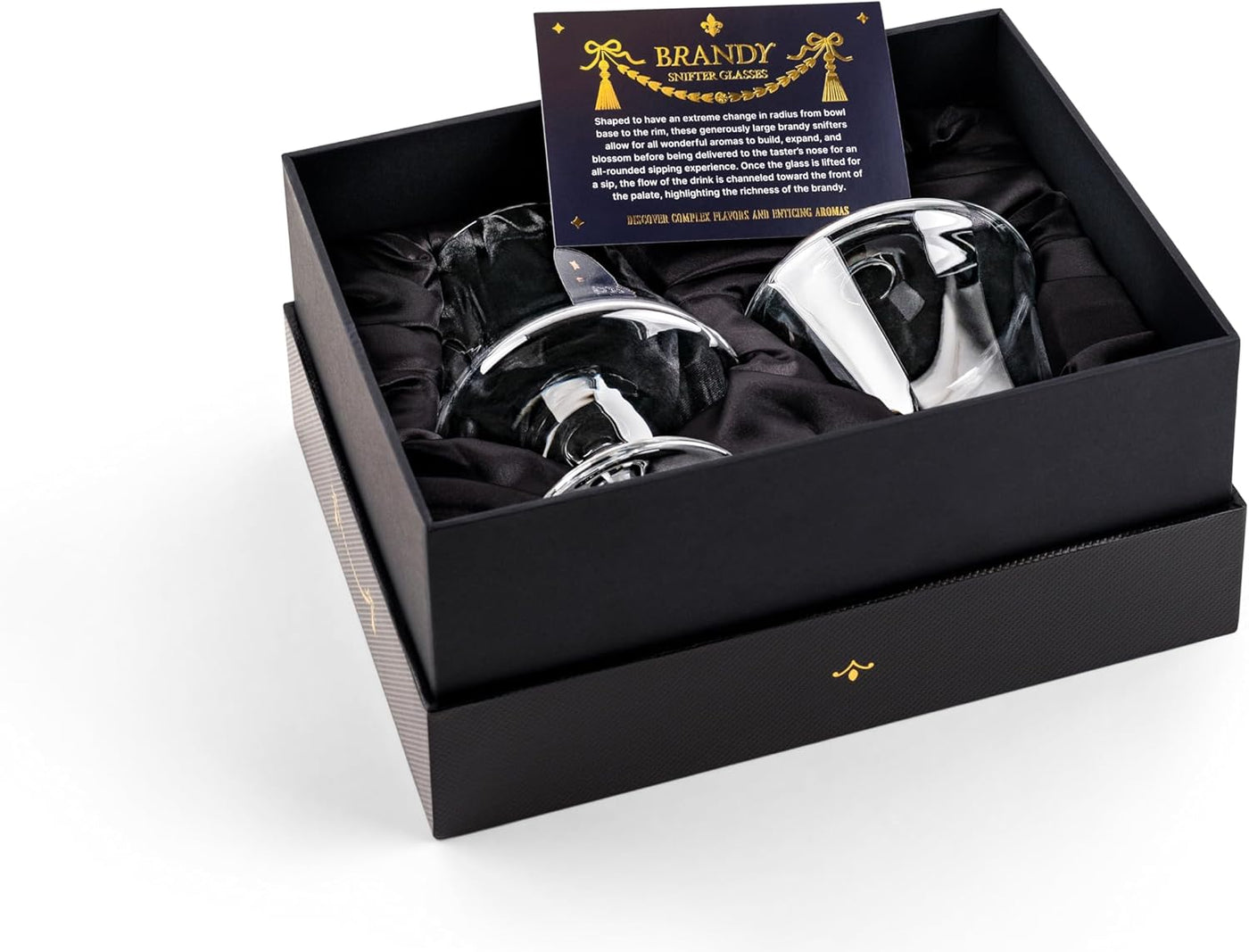 Brandy and Cognac Crystal Snifter Glasses Gift Set of 2 – cocktail pour styling