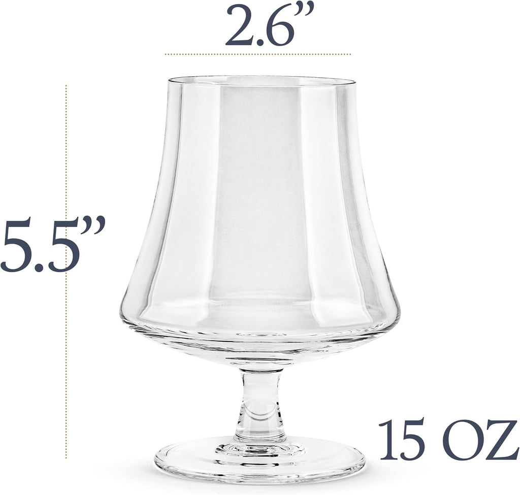 Brandy and Cognac Snifter Glasses | Set of 2 | 15 oz