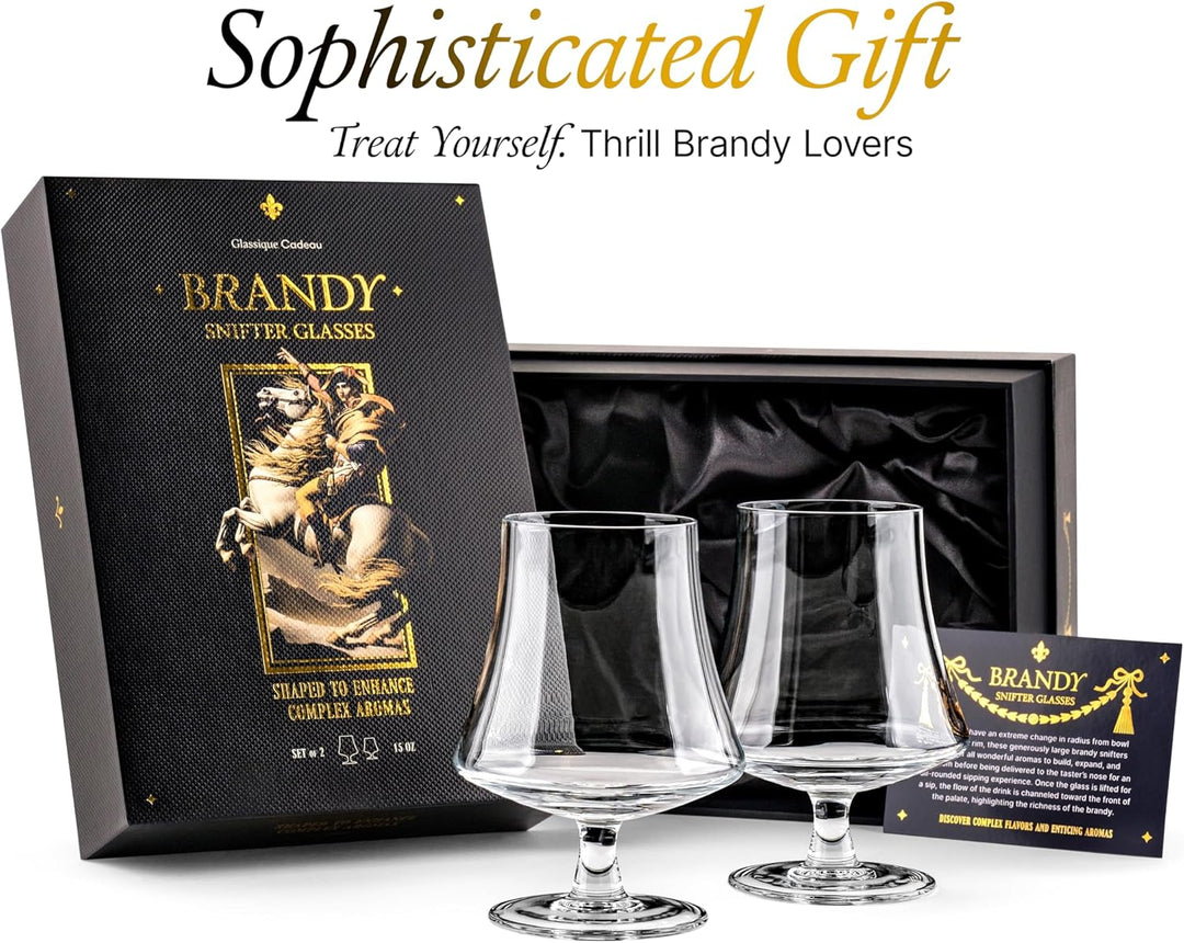 Brandy and Cognac Snifter Glasses | Set of 2 | 15 oz