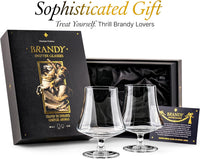 Brandy and Cognac Crystal Snifter Glasses Gift Set of 2 – lifestyle hosting shot