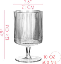 Vintage Art Deco Ribbed Goblet Cocktail Glasses with Stem Gift Set of 4 – set scale and proportions